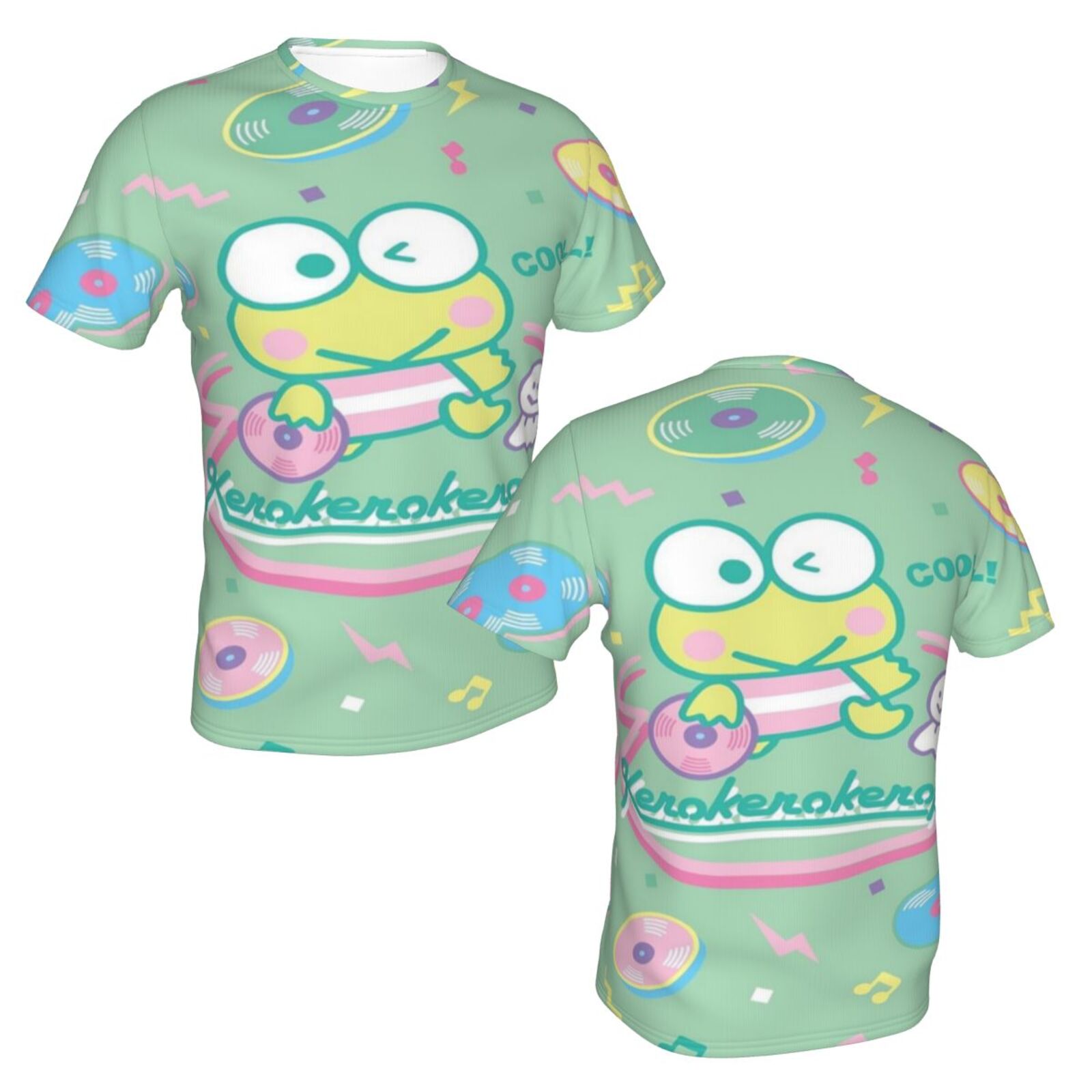Unisex Keroppi T Shirts 3D Printed Short Sleeve Shirts Casual Graphics Tees For Adult Men Women